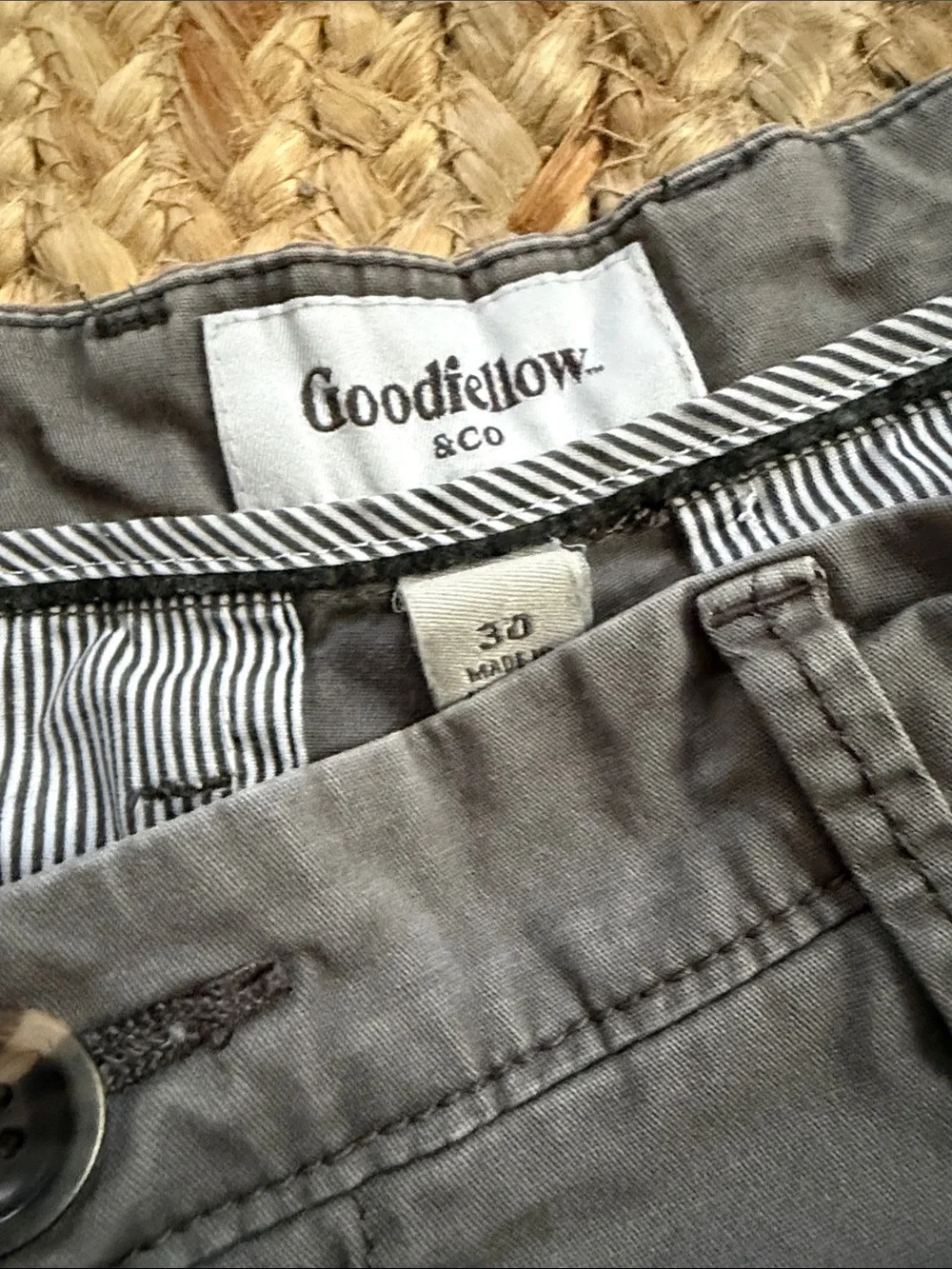 Goodfellow & Co Gray Flat-Front Cotton Shorts